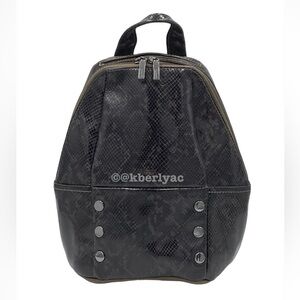 Hammitt Hunter Medium Olivine Snake Leather Backpack EUC